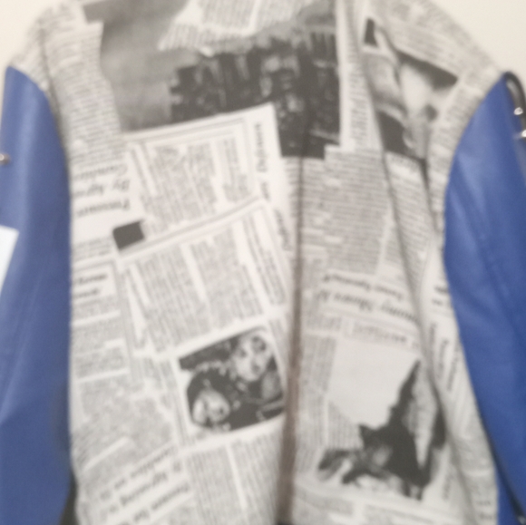 Woman jacket size Large blue with stones - Picture 4 of 5